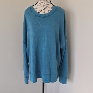 Time and Tru Teal Textured Sweater